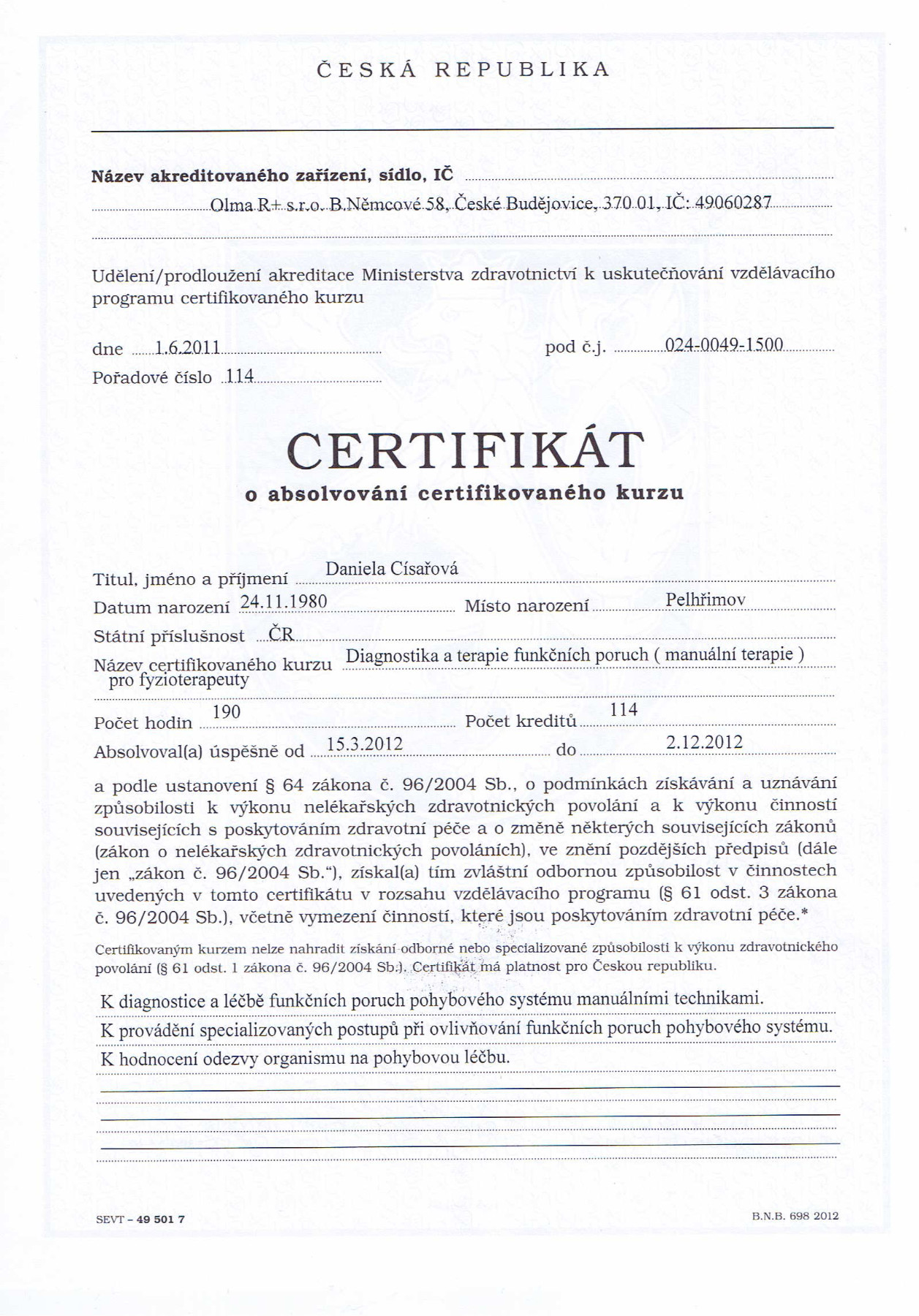 certifikat