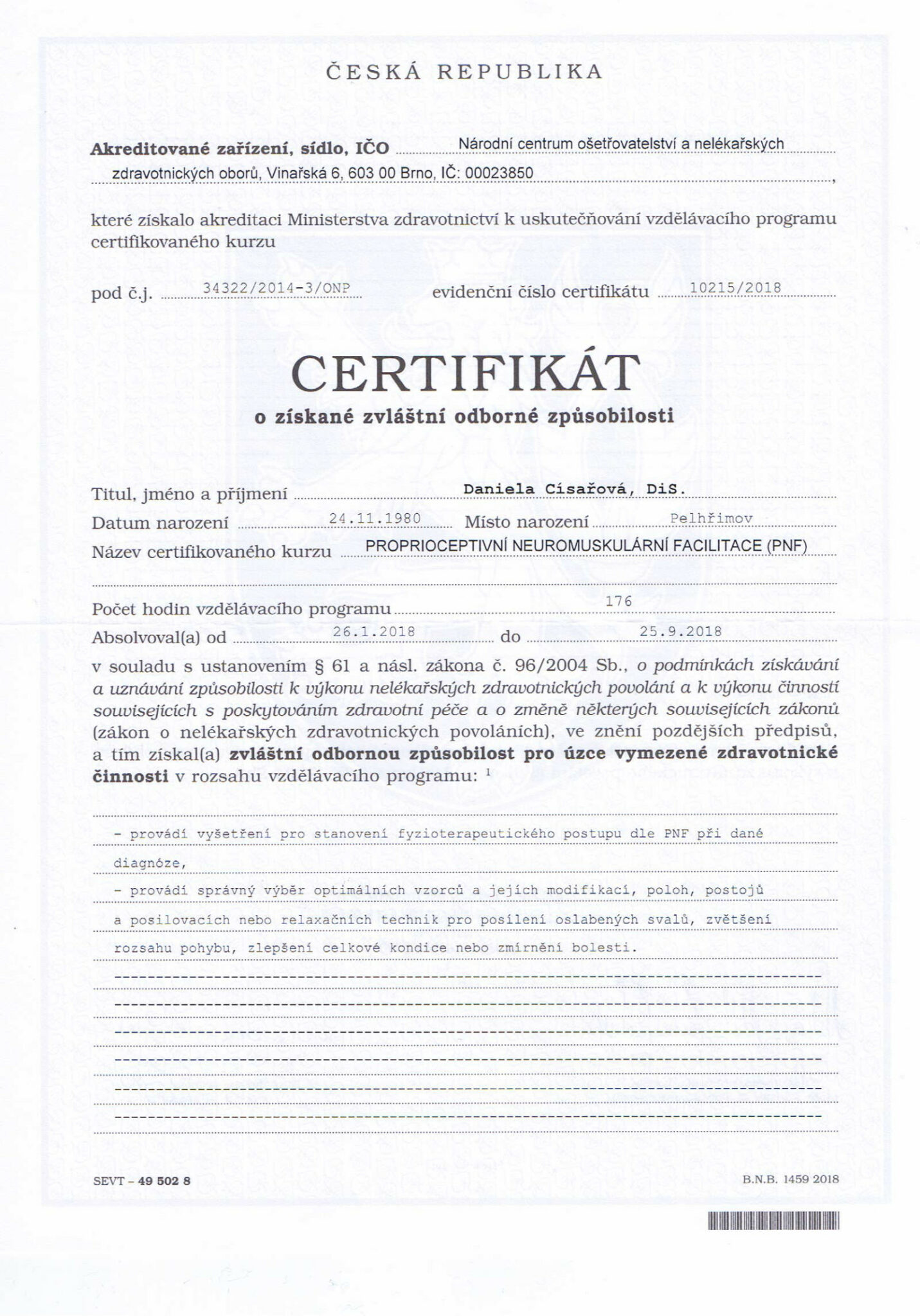 proprioceptivní